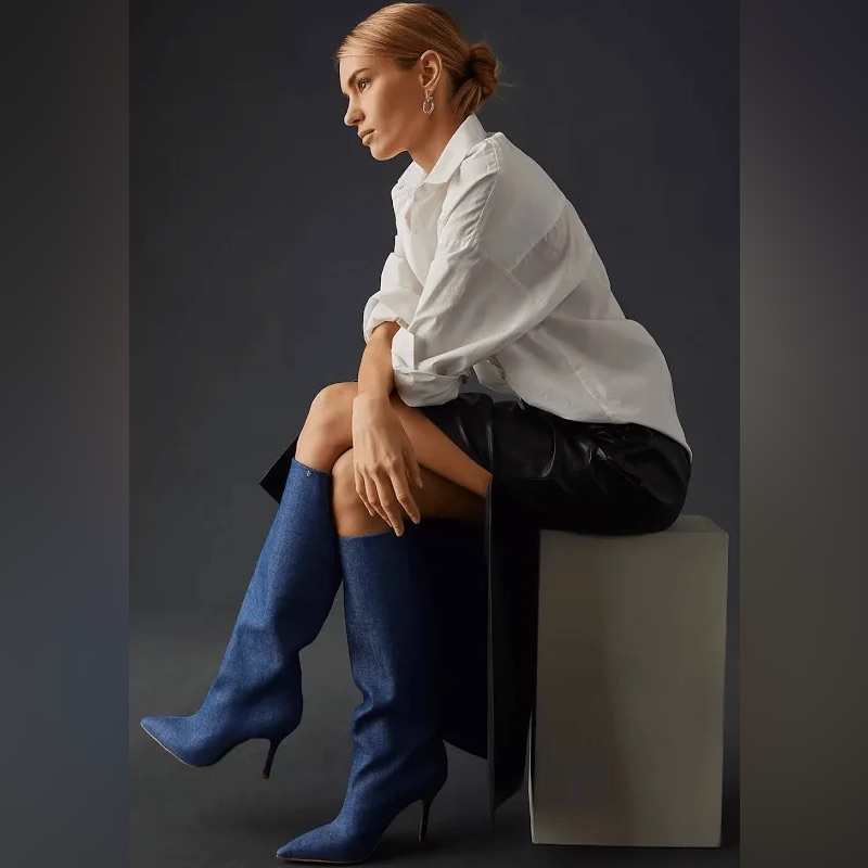 Larroud Kate Denim High Heel Boot